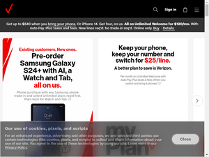 Is verizon.com down?
