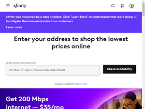 Is xfinity.com down?