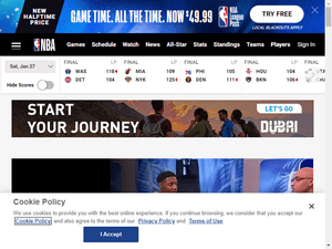 Is nba.com down?