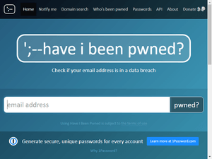 Is haveibeenpwned.com down?