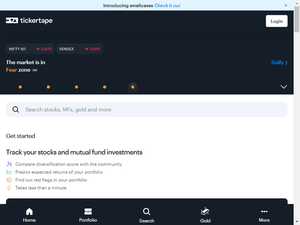 Is tickertape.in down?